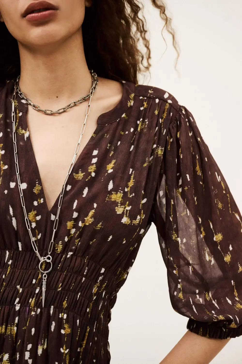 Ba&sh - שמלה Kanissa – 1H25KANI_CHOCOLAT – 2