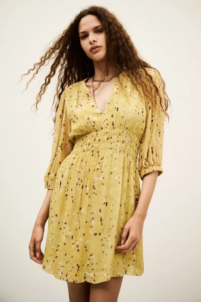 Ba&sh - שמלה Kanissa – 1H25KANI_JAUNE – 1