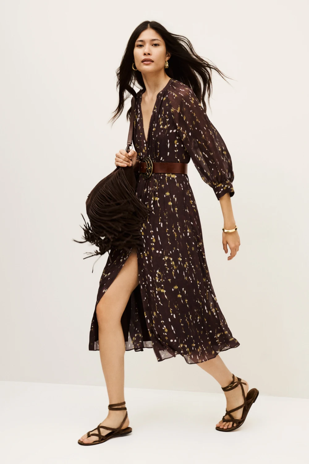 Ba&sh - שמלה Karla – 1H25KARL_CHOCOLAT – 2