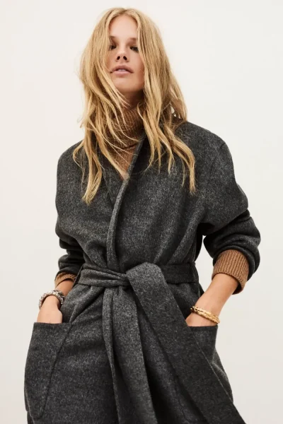 Ba&sh - ג’קט Kay – 1H25KAY_ANTHRACITE – 1