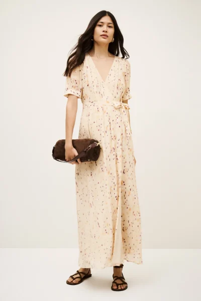 Ba&sh - שמלה Kris – 1H25KRIS_BEIGE – 1