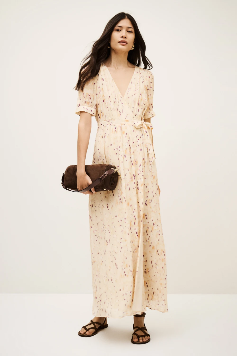 Ba&sh - שמלה Kris – 1H25KRIS_BEIGE – 1