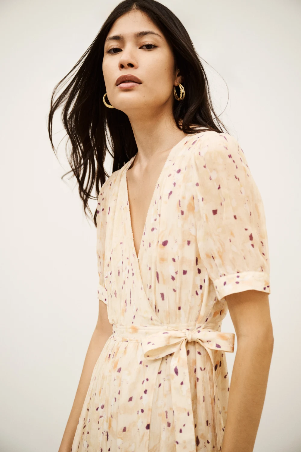 Ba&sh - שמלה Kris – 1H25KRIS_BEIGE – 1