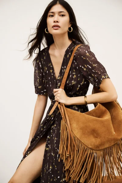 Ba&sh - שמלה Kris – 1H25KRIS_CHOCOLAT – 1