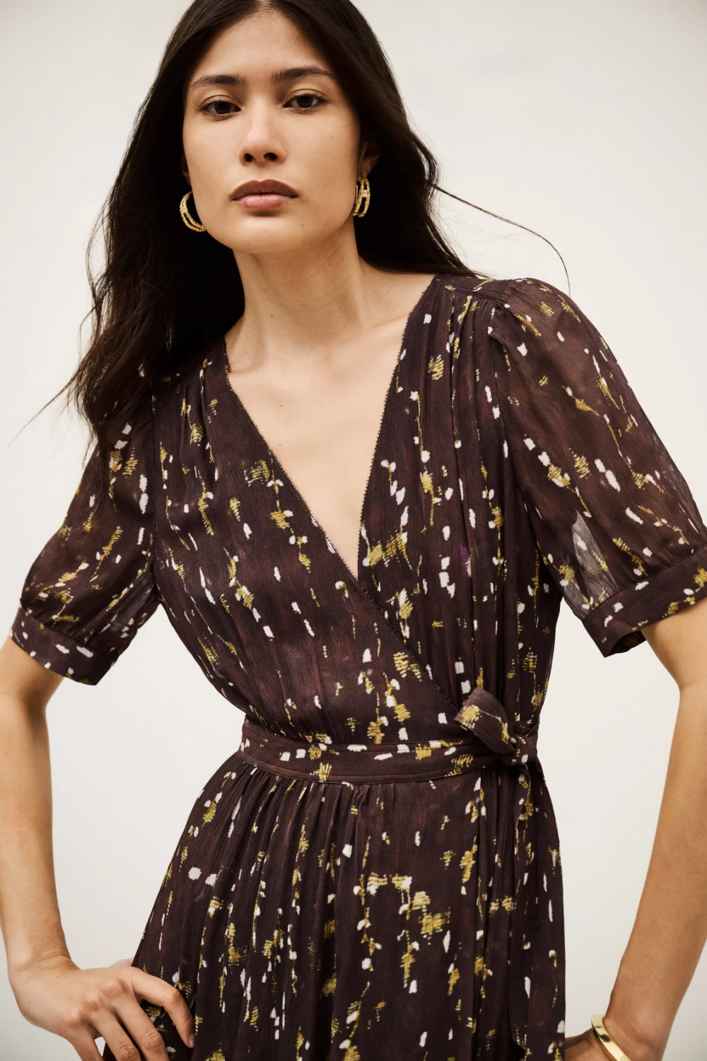 Ba&sh - שמלה Kris – 1H25KRIS_CHOCOLAT – 2