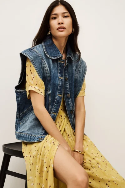 Ba&sh - שמלה Kris – 1H25KRIS_JAUNE – 1