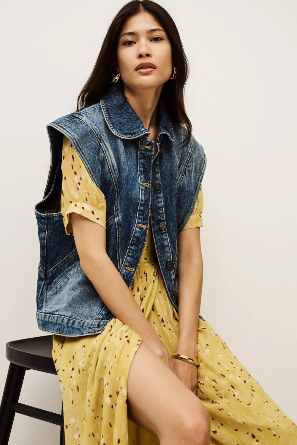 Ba&sh - שמלה Kris – 1H25KRIS_JAUNE – 1