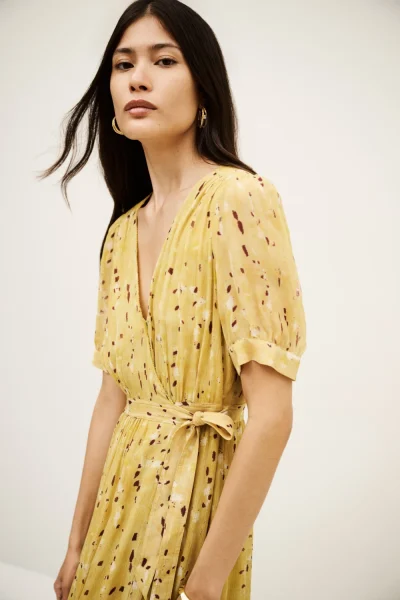 Ba&sh - שמלה Kris – 1H25KRIS_JAUNE – 2