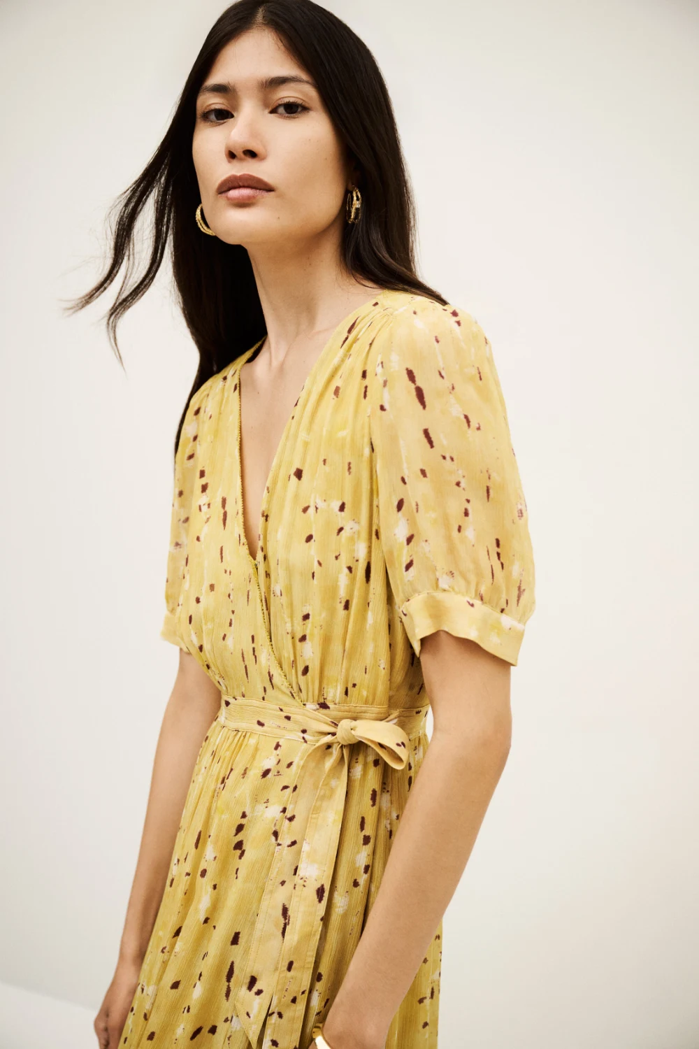 Ba&sh - שמלה Kris – 1H25KRIS_JAUNE – 2