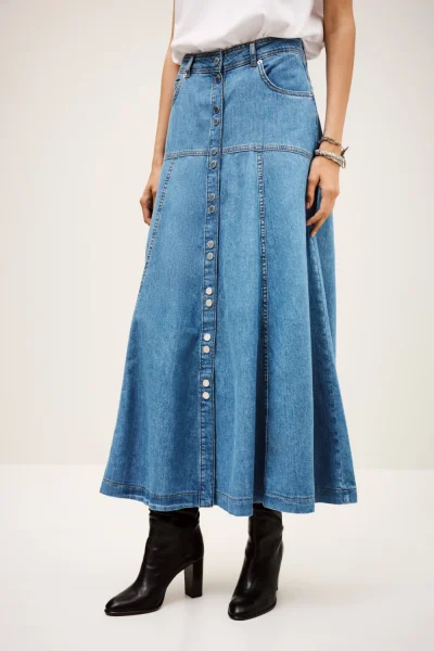 Ba&sh - חצאית Laddie – 1H25LADD_LIGHTUSEDBLUE – 2