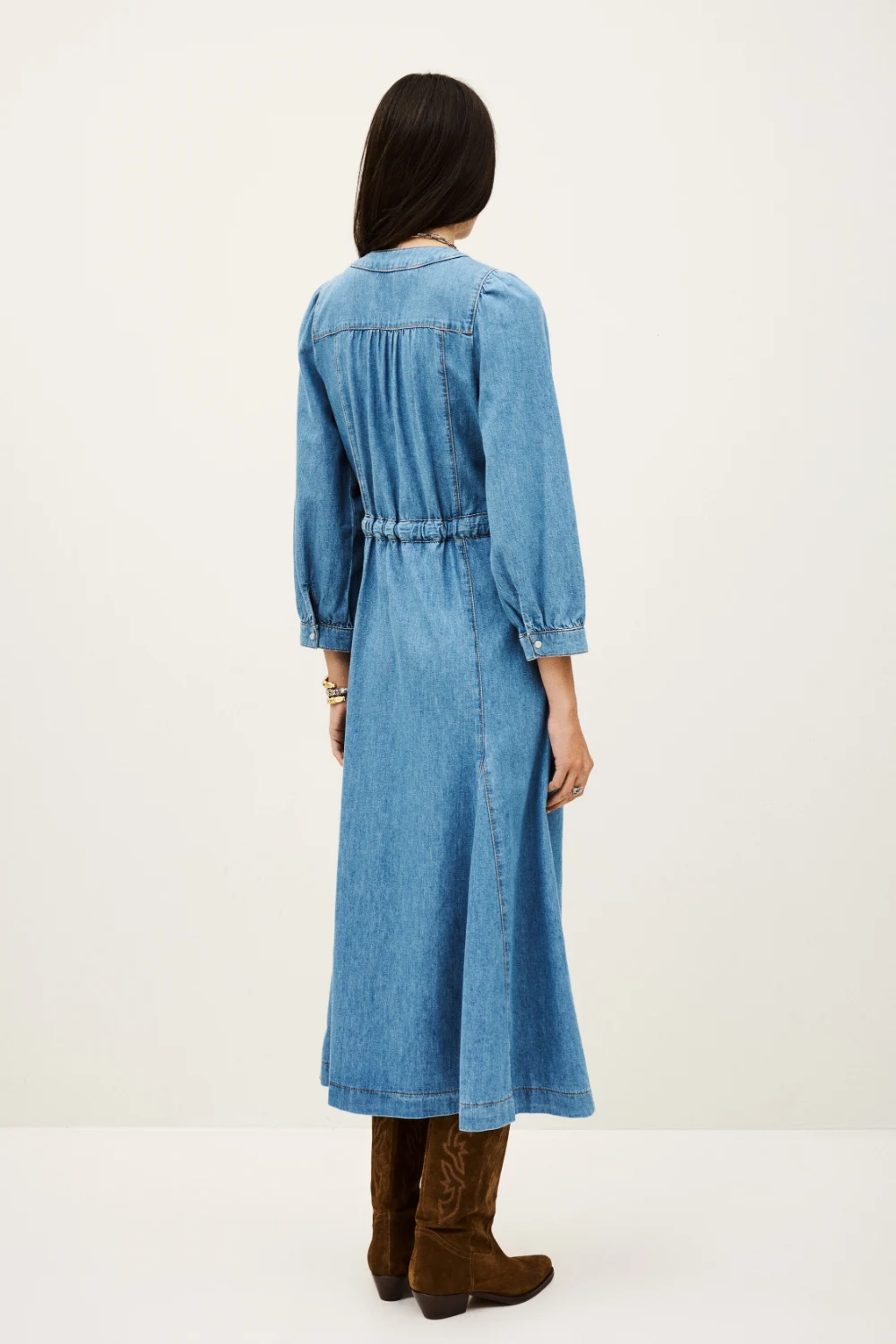 Ba&sh - שמלה Lia – 1H25LIA_LIGHTUSEDBLUE – 3