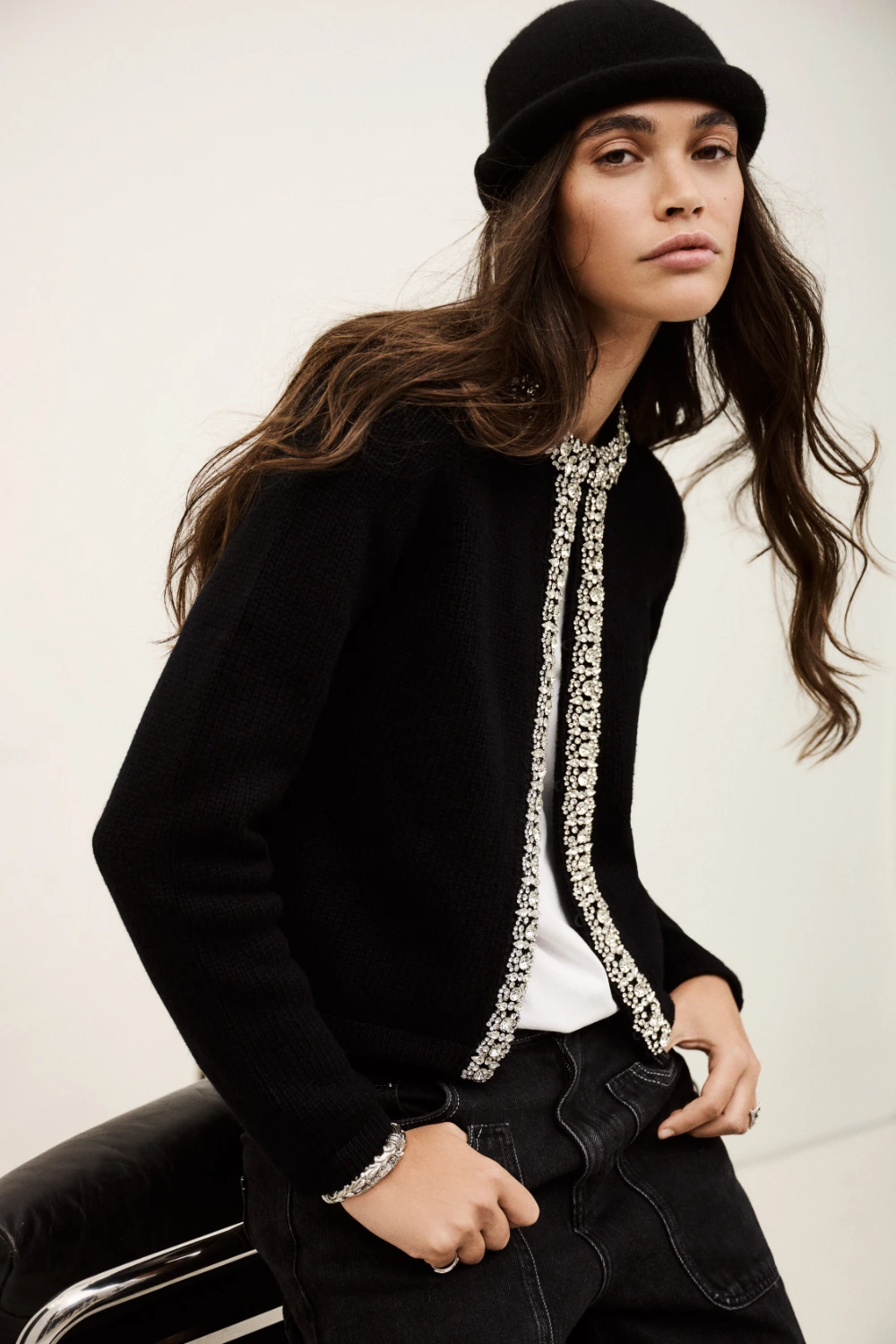 Ba&sh - קרדיגן Louna – 1H25LOUN_NOIR – 3