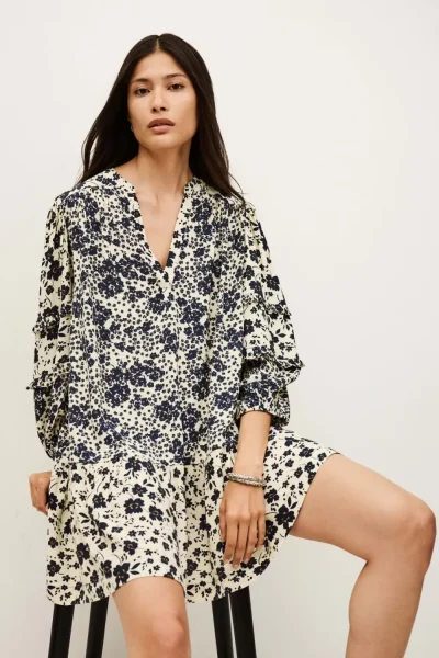 Ba&sh - שמלה Mady – 1H25MADY_ECRU – 2