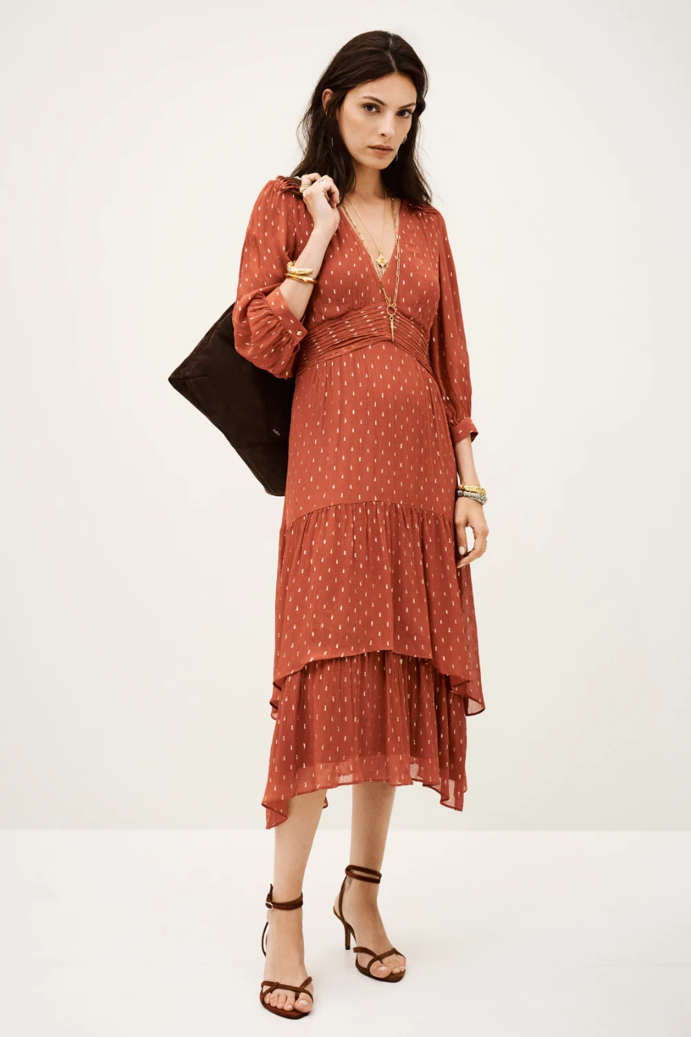 Ba&sh - שמלה Maia – 1H25MAIA_BRIQUE – 1