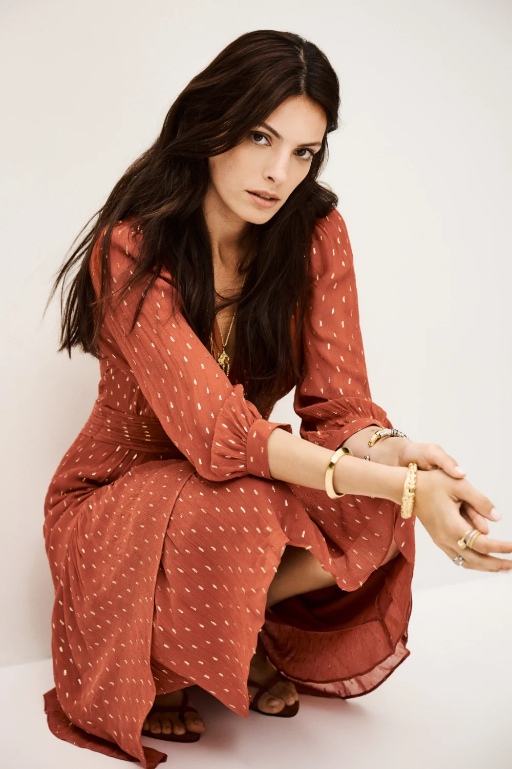 Ba&sh - שמלה Maia – 1H25MAIA_BRIQUE – 1