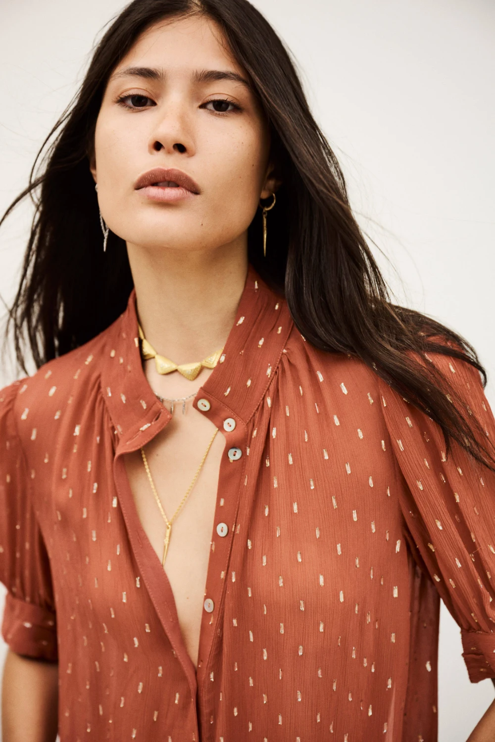 Ba&sh - חולצה Mimi – 1H25MIMI_BRIQUE – 1