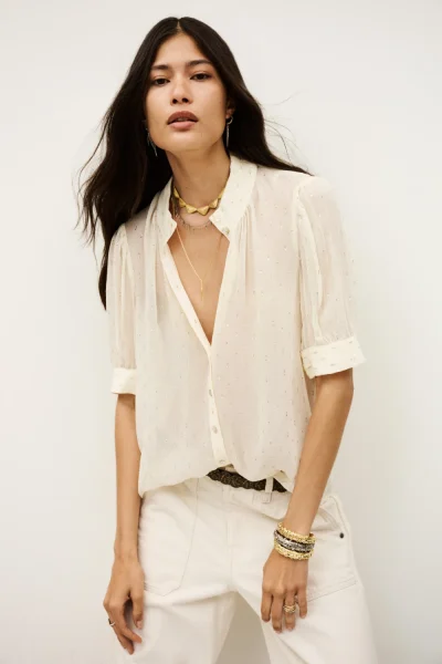 Ba&sh - חולצה Mimi – 1H25MIMI_ECRU – 1