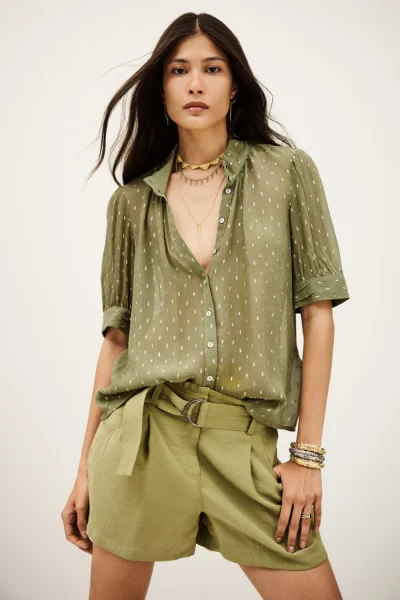 Ba&sh - חולצה Mimi – 1H25MIMI_KAKI – 3