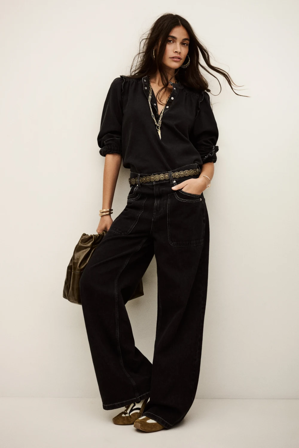 Ba&sh - חולצה Mio – 1H25MIO_BLACKSTONE – 1