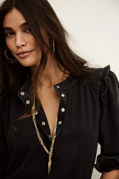 Ba&sh - חולצה Mio – 1H25MIO_BLACKSTONE – 3