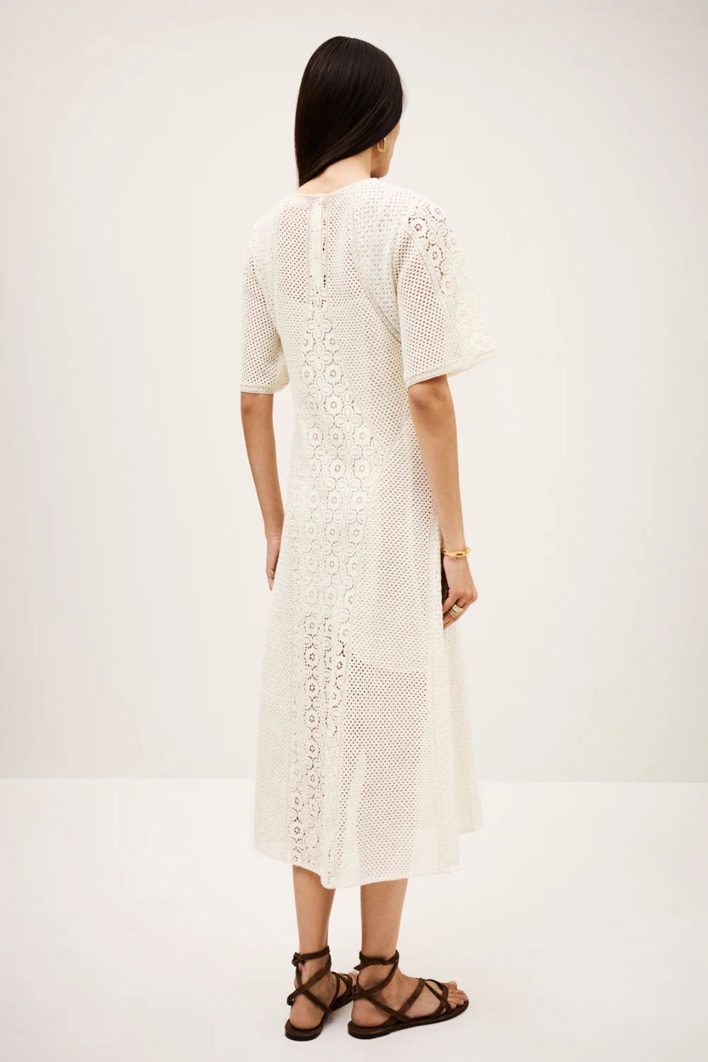 Ba&sh - שמלה Moody – 1H25MOOD_ECRU – 3