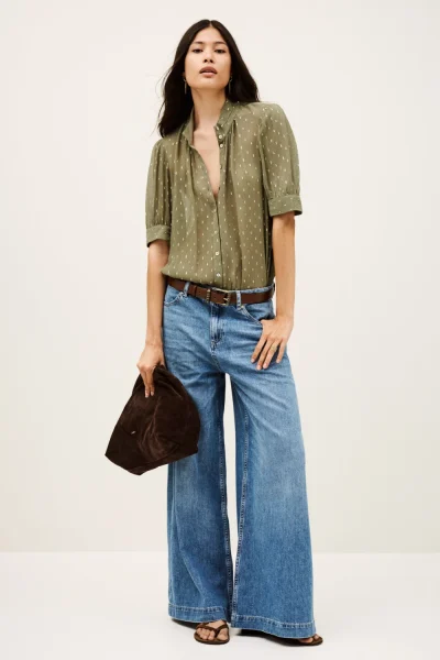 Ba&sh - ג’ינס Musc – 1H25MUSC_LIGHTUSEDBLUE – 1