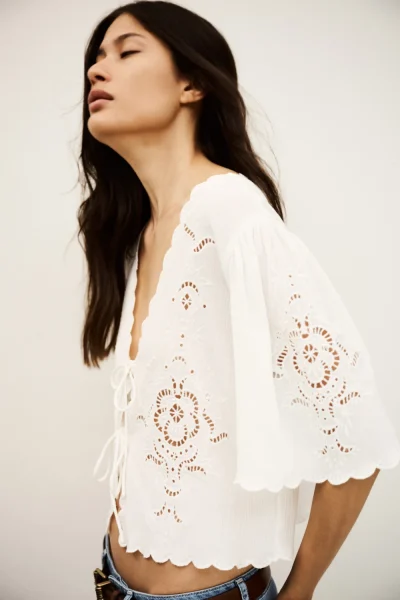 Ba&sh - חולצה Olaya – 1H25OLAY_ECRU – 2