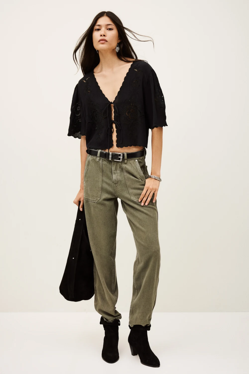 Ba&sh - חולצה Olaya – 1H25OLAY_NOIR – 1