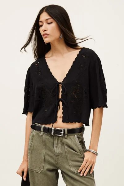 Ba&sh - חולצה Olaya – 1H25OLAY_NOIR – 2