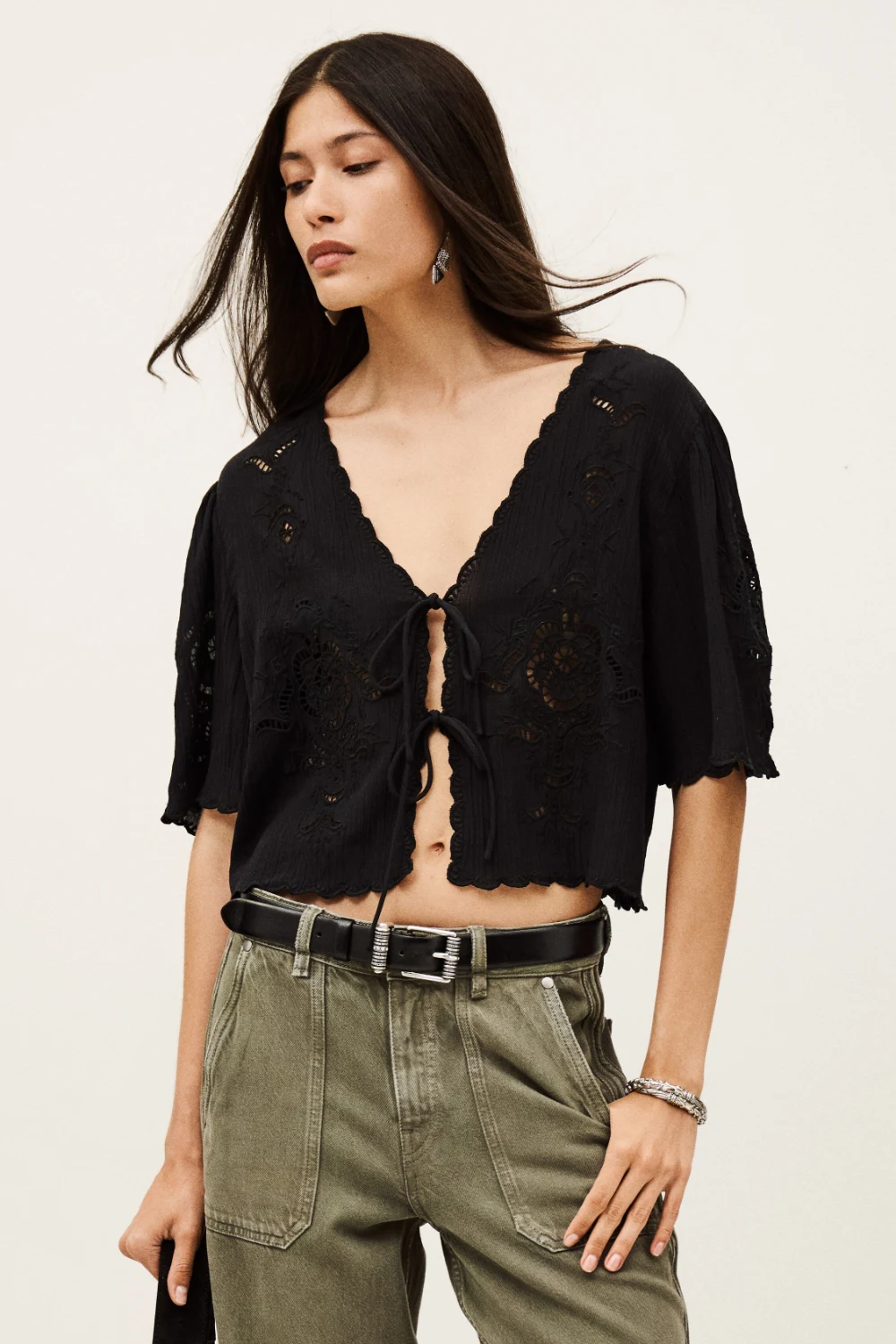 Ba&sh - חולצה Olaya – 1H25OLAY_NOIR – 2