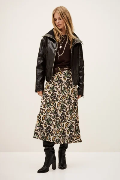 Ba&sh - חצאית Onintia – 1H25ONIN_ECRU – 1