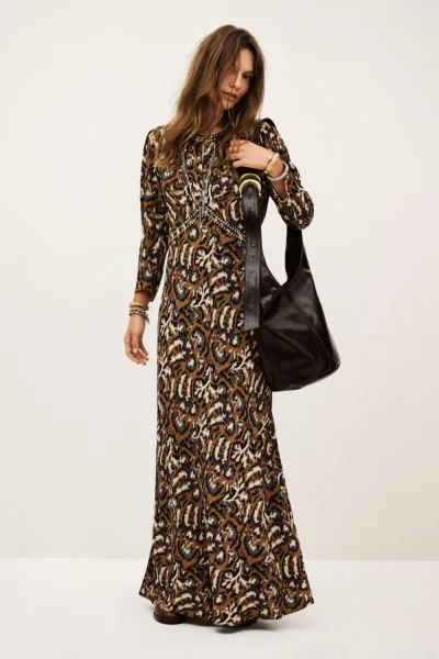 Ba&sh - שמלה Onoa – 1H25ONOA_OCRE – 1