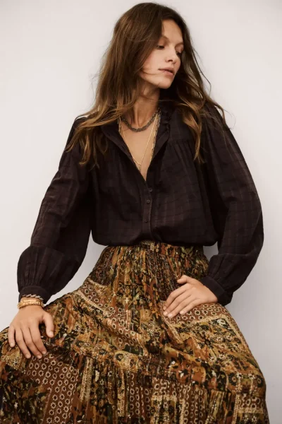 Ba&sh - חצאית Pisca – 1H25PISC_OCRE – 1