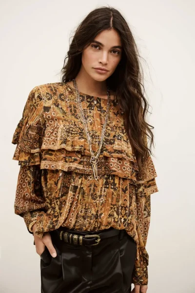 Ba&sh - חולצה Pixie – 1H25PIXI_OCRE – 2