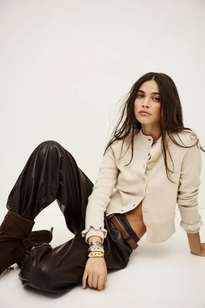 Ba&sh - מכנסיים Rami – 1H25RAMI_MARRON – 1