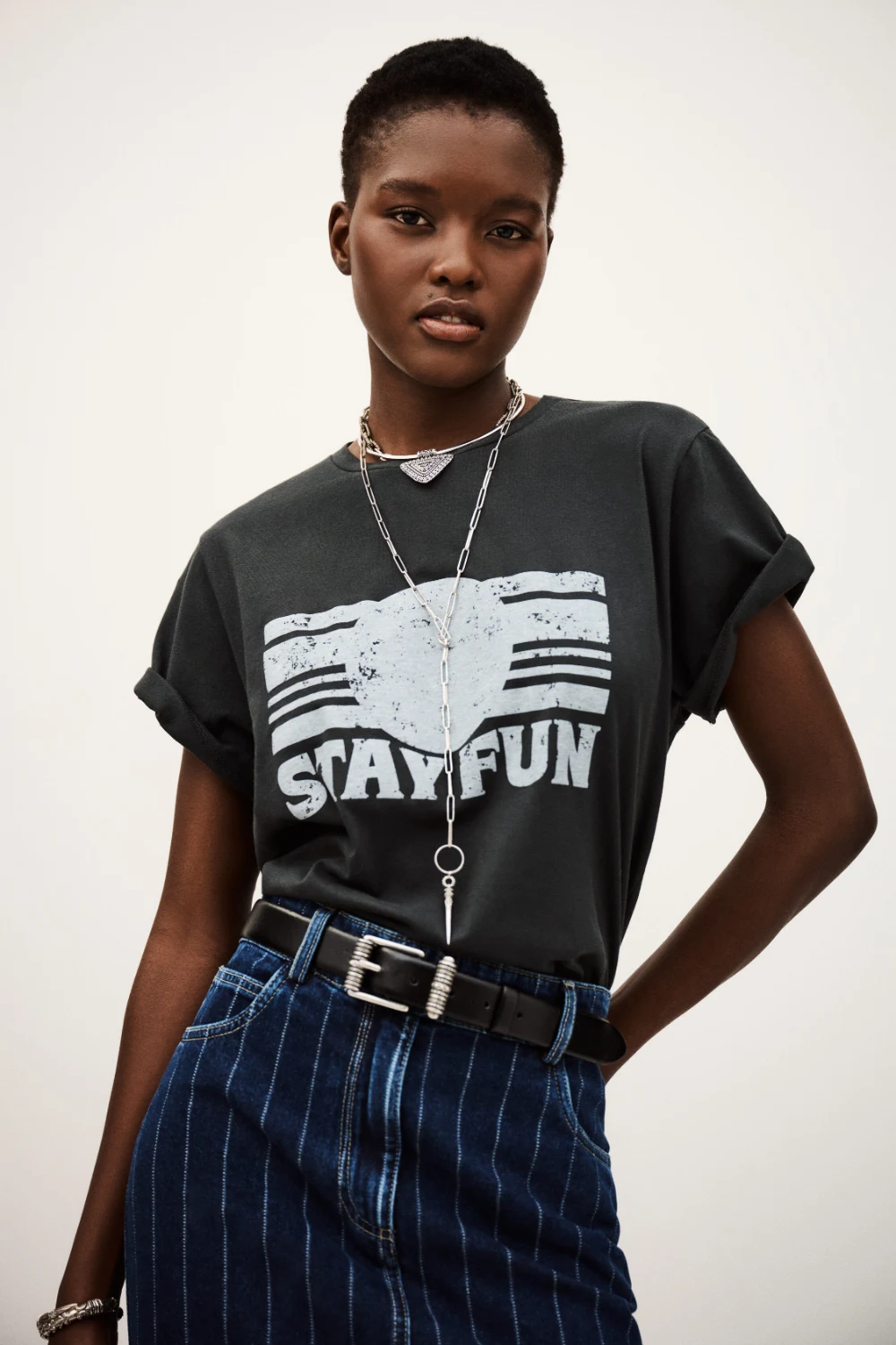 Ba&sh - חולצה Reese – 1H25REES_ANTHRACITE – 1