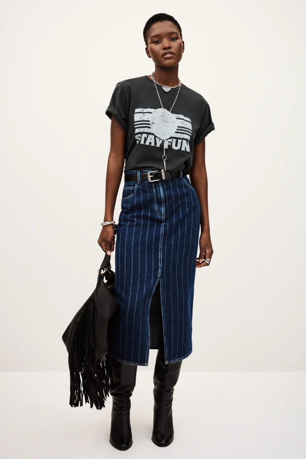 Ba&sh - חולצה Reese – 1H25REES_ANTHRACITE – 2