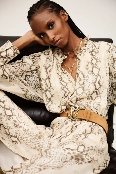 Ba&sh - שמלה Sahara – 1H25SAHA_ECRU – 1