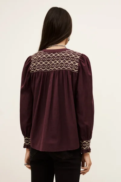 Ba&sh - חולצה Samantha – 1H25SAMA_BORDEAUX – 4