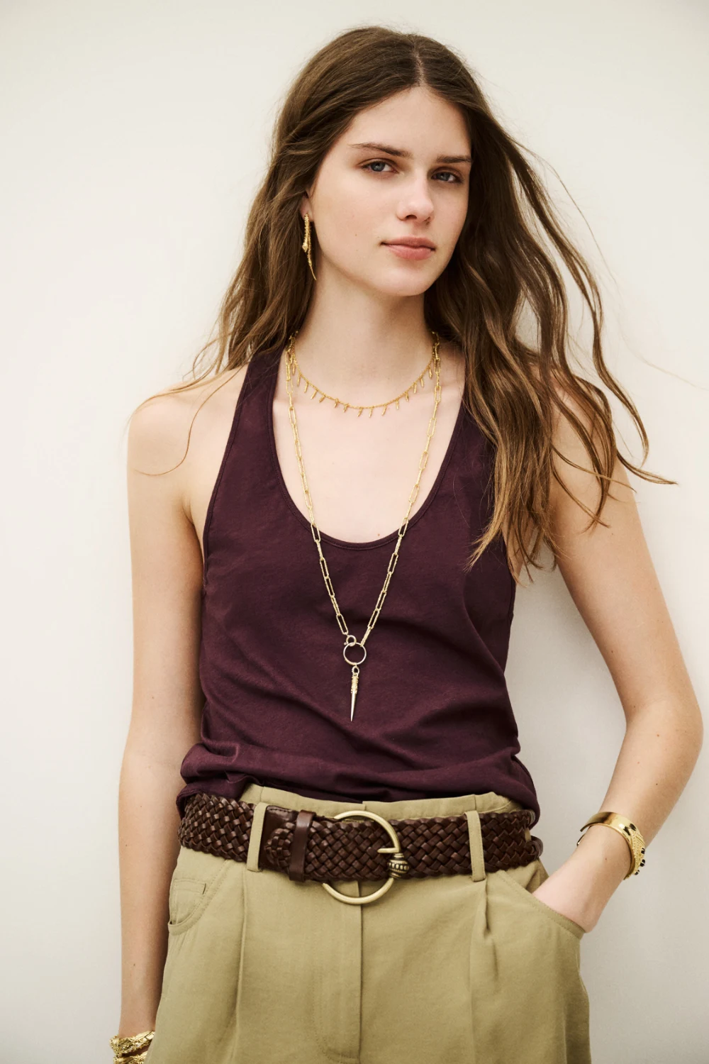 Ba&sh - חולצה Sarcy – 1H25SARC_BORDEAUX – 2