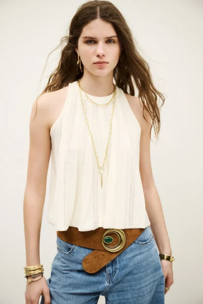 Ba&sh - קרדיגן Serres – 1H25SERR_ECRU – 2