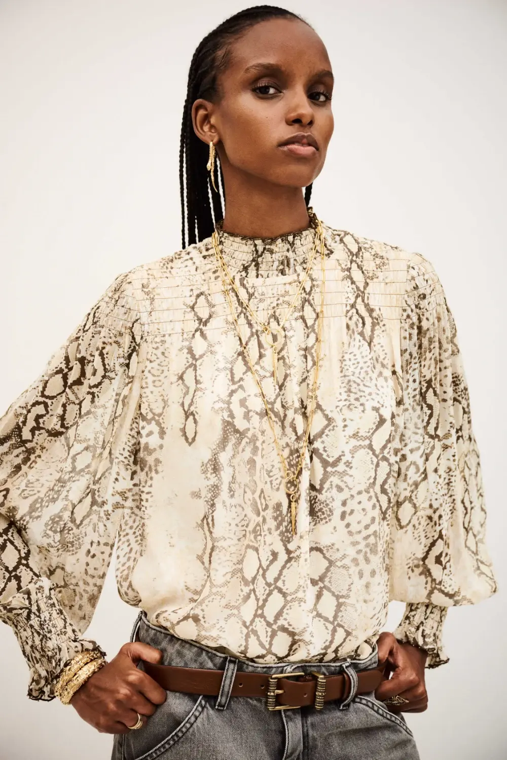 Ba&sh - חולצה Shamy – 1H25SHAM_ECRU – 2