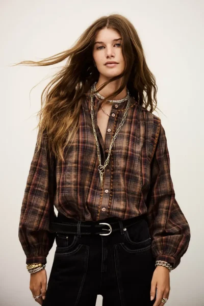 Ba&sh - חולצה Shea – 1H25SHEA_MARRON – 2