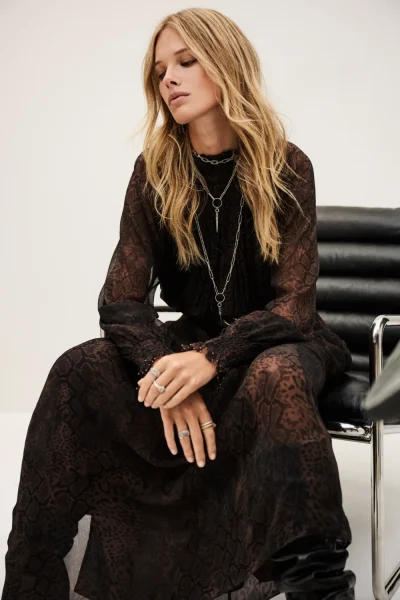 Ba&sh - שמלה Smoky – 1H25SMOK_MARRON – 2