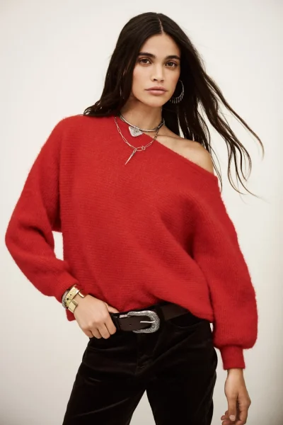 Ba&sh - קרדיגן Suela – 1H25SUEL_ROUGE – 1
