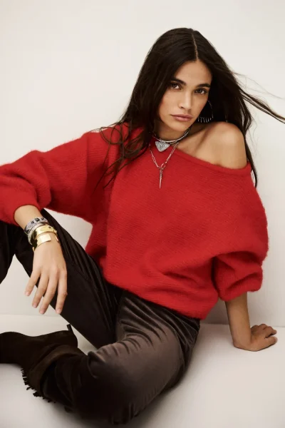 Ba&sh - קרדיגן Suela – 1H25SUEL_ROUGE – 3