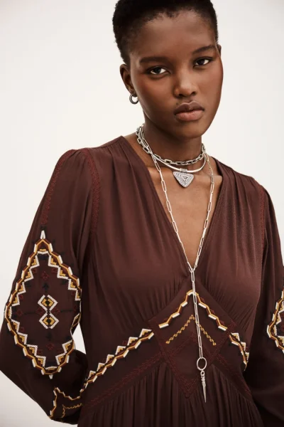 Ba&sh - שמלה Tany – 1H25TANY_CHOCOLAT – 2