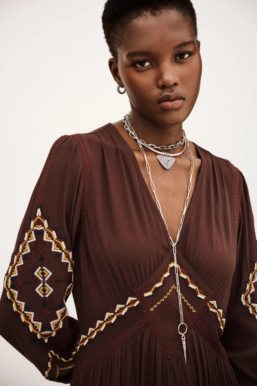 Ba&sh - שמלה Tany – 1H25TANY_CHOCOLAT – 2