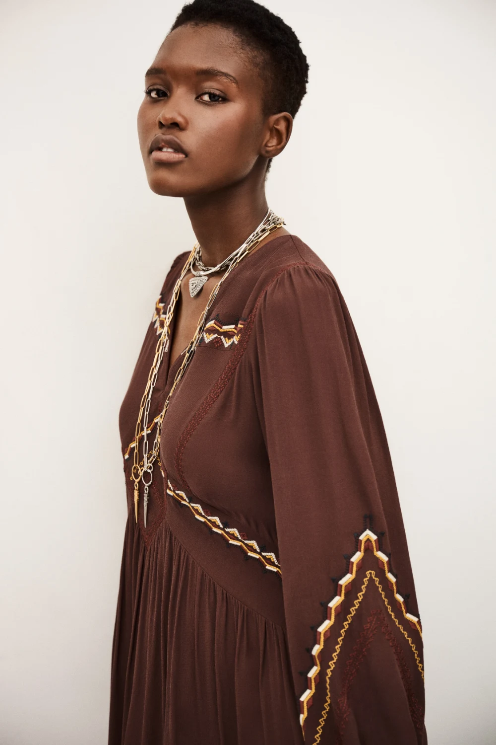 Ba&sh - שמלה Tay – 1H25TAY_CHOCOLAT – 2