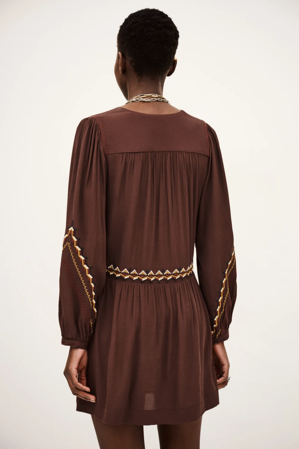 Ba&sh - שמלה Tay – 1H25TAY_CHOCOLAT – 4